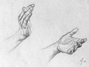 Artistic clapping hands